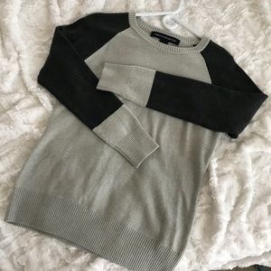 Grey Colorblock Sweater